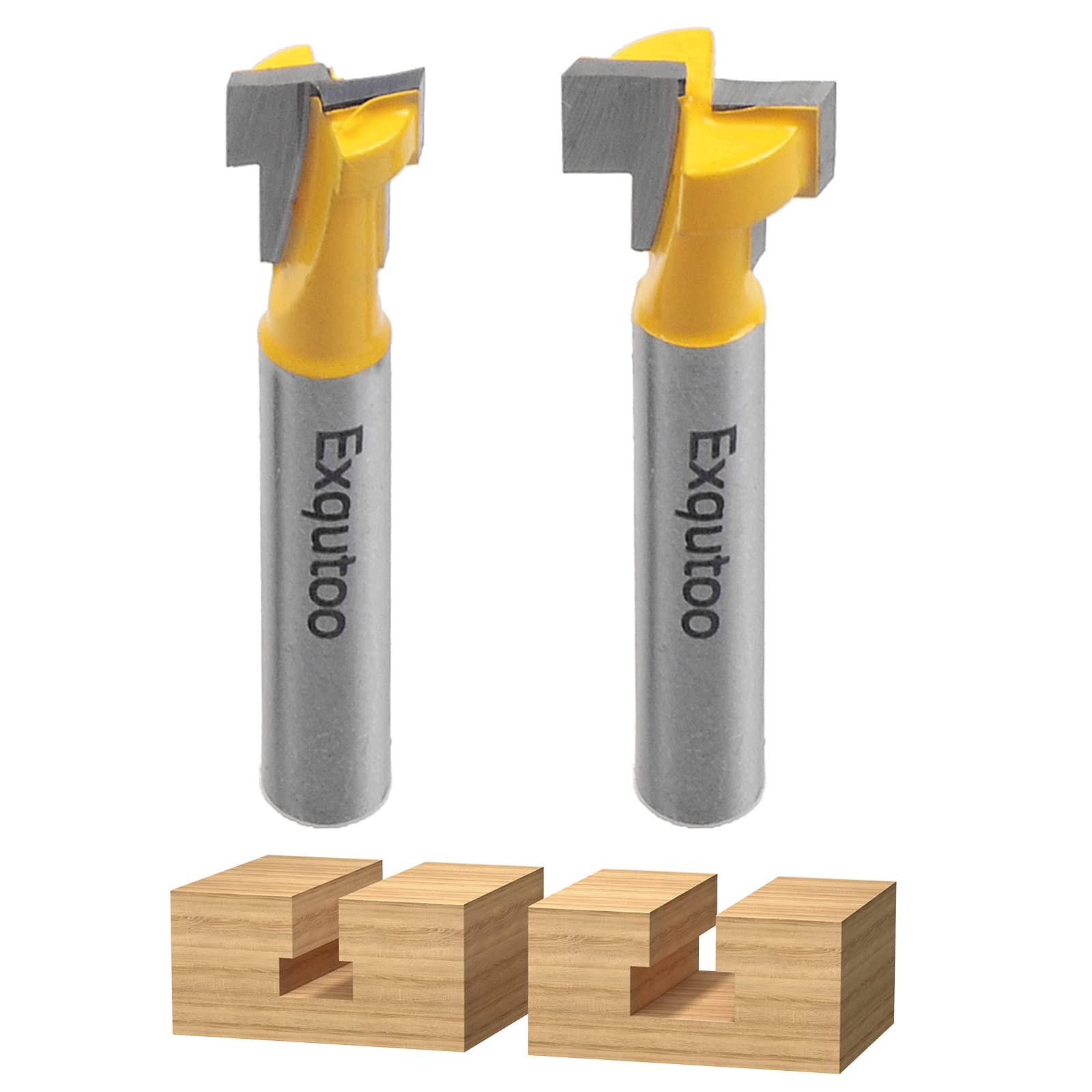 3-Piece Keyhole Router Bit Set - 1/4" Shank With Multiple Blade Sizes For Woodworking