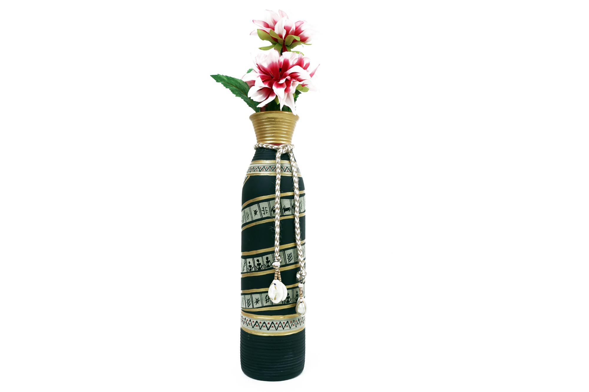 Vase terre cuite bouteille artisanat décoratif maison entreprise