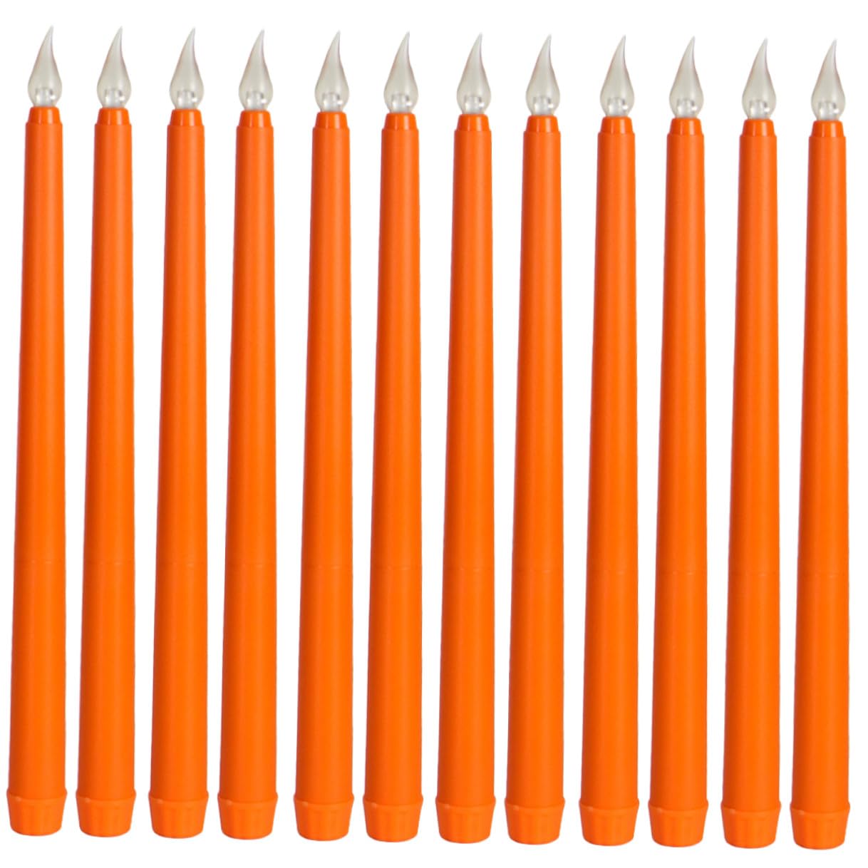 Bougies LED orange sans flamme veilleuses électriques à piles pour décoration de mariage et fêtes