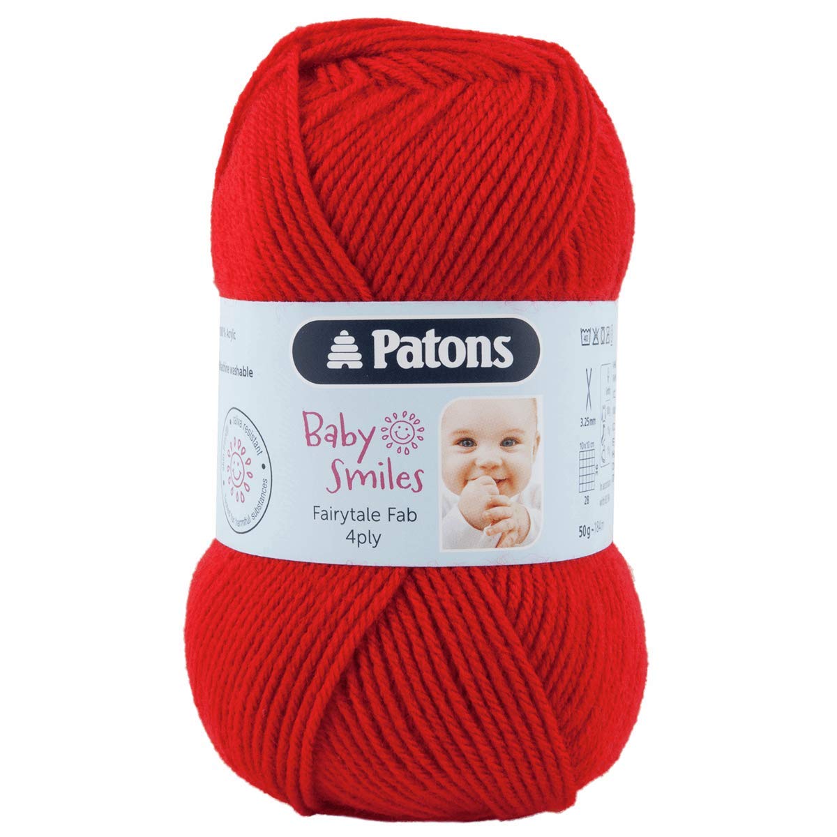 Patons Fairytale Fab 4ply, Red (1030), 50g