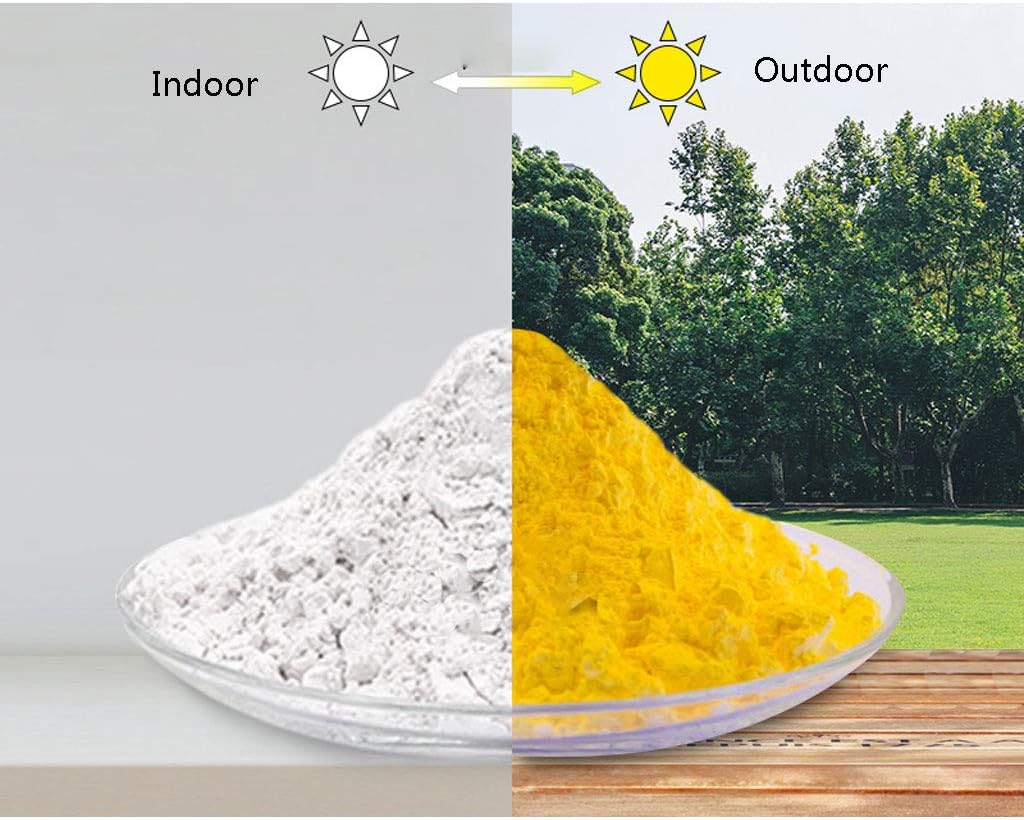 5 Color UV Color Change Pigment Powder Photochromic Pigment Expose to Sunlight Reactive Resin Colorants Jewelry Making