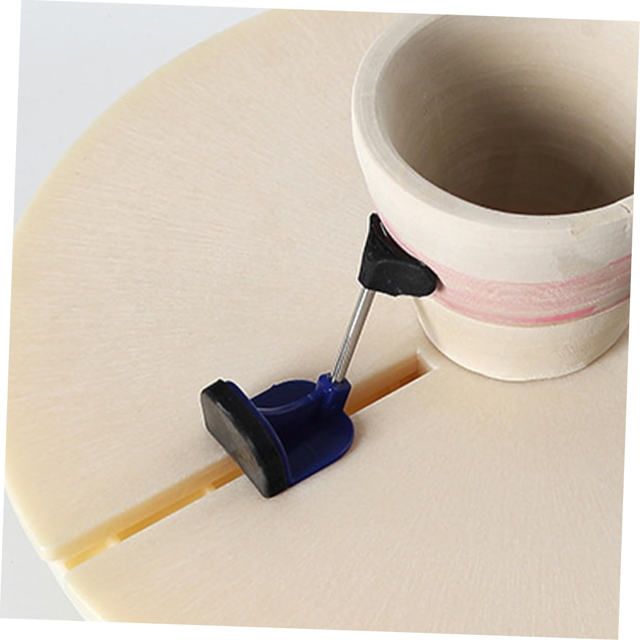 Abrazadera de Plato Giratorio para Cerámica Ajustable, Herramienta de Recorte Fácil de Usar, Material Plástico y Metal para Proyectos de Alfarería