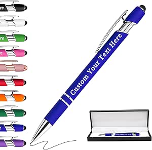 Personalised Pens Bulk 30 With Name Custom Engraving Ballpoint Pens With Stylus Tip Customised Smooth Writing Pens Personalised Gifts For Anniversary - View #6