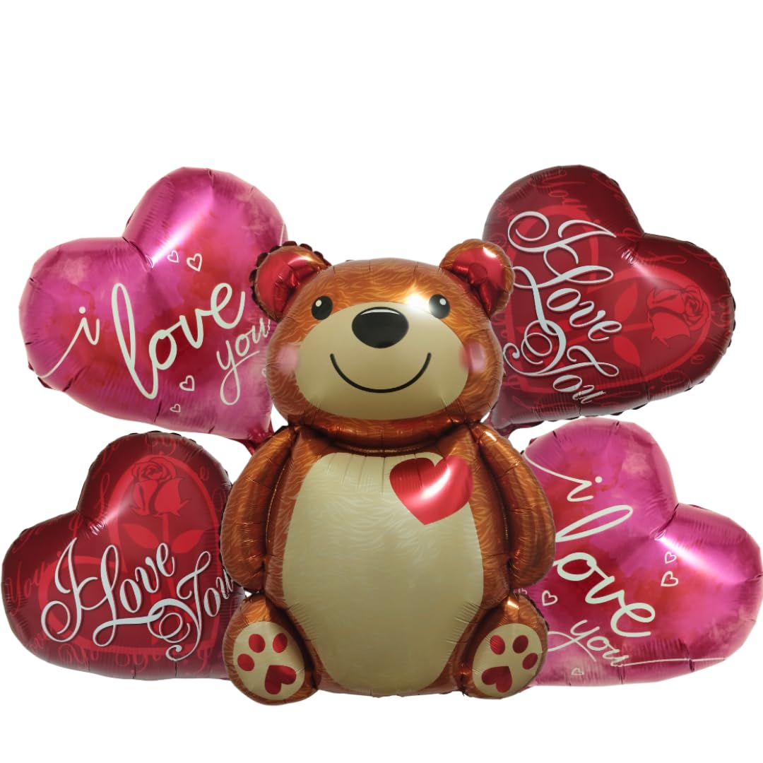 Corazones decoracion, pack de globos rosas y globos corazon, pack de globos metalizados, decoración san valentín y aniversario pareja, globos te amo.