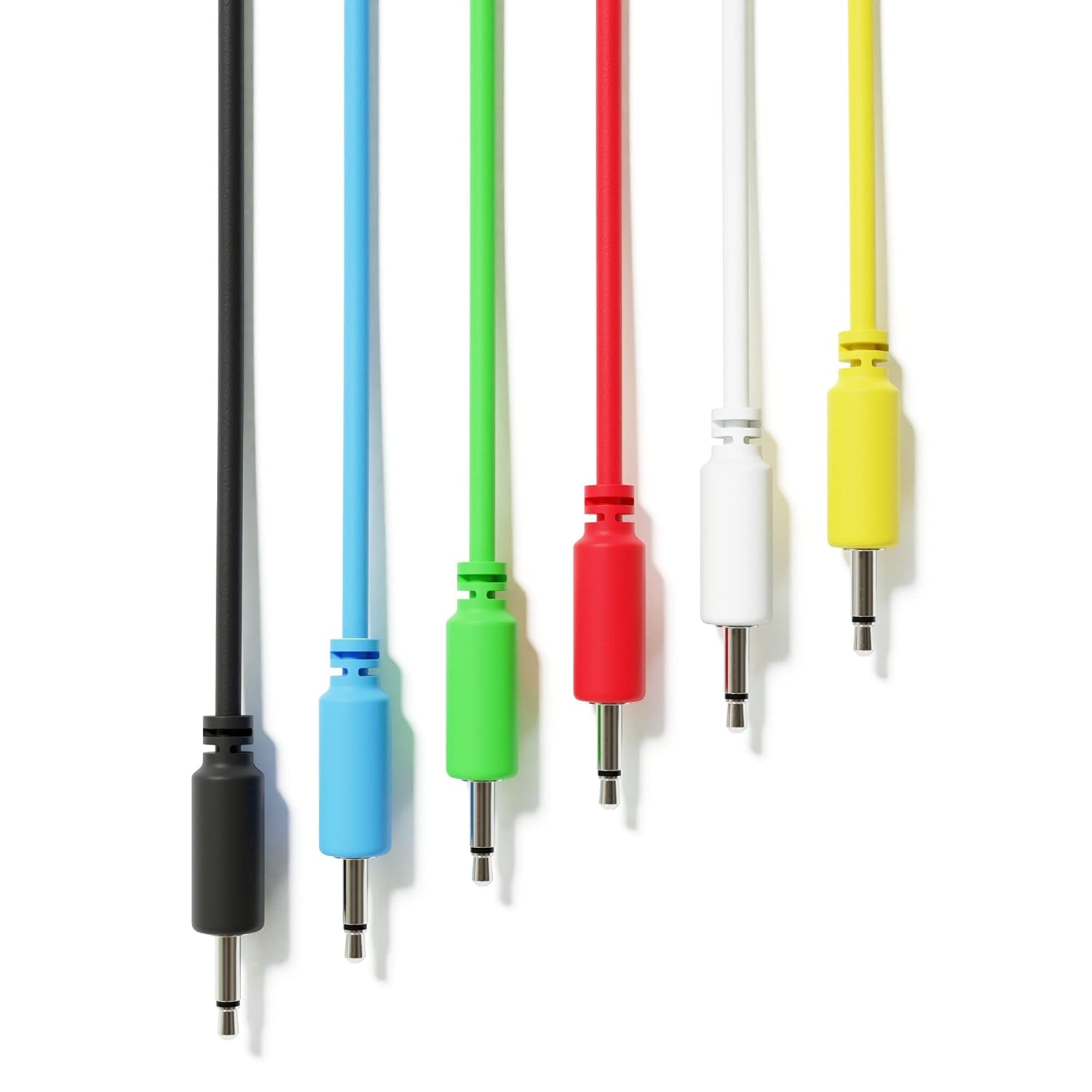 ExcelValley Mono Modular Patch Cables TS 3.5mm 1/8" inch 6 Pack