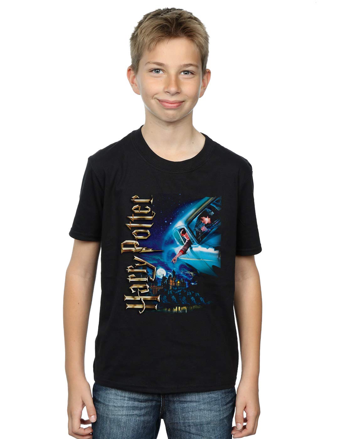 Absolute CultHarry Potter Boys Smiles at Hogwarts T-Shirt Black 5-6 Years