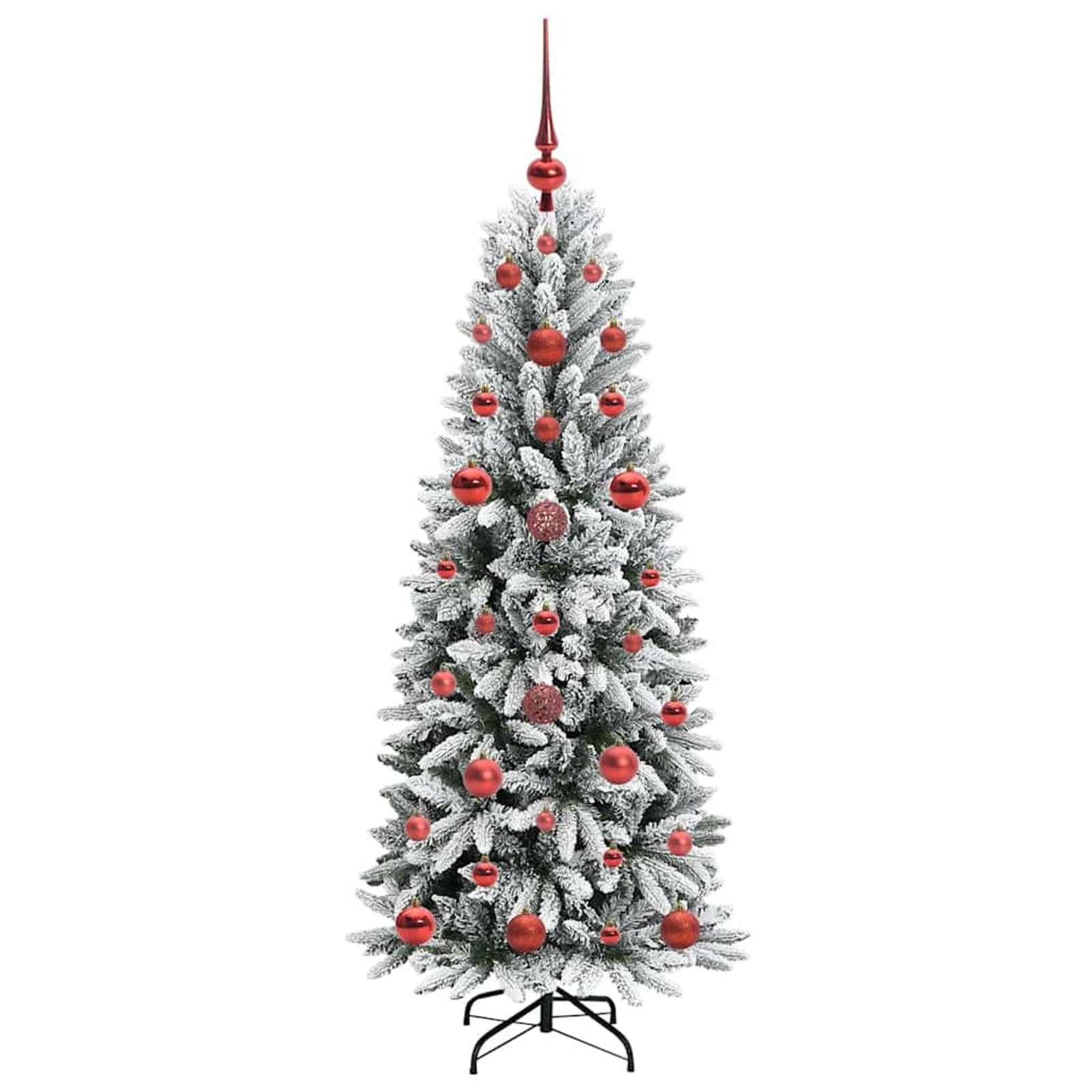 Gecheer Albero di Natale artificiale Bianco, design funzionale con luci LED calde, 53 x 53 x 120 cm, PVC alta qualità, look realistico per decorazioni festive e atmosfera accogliente