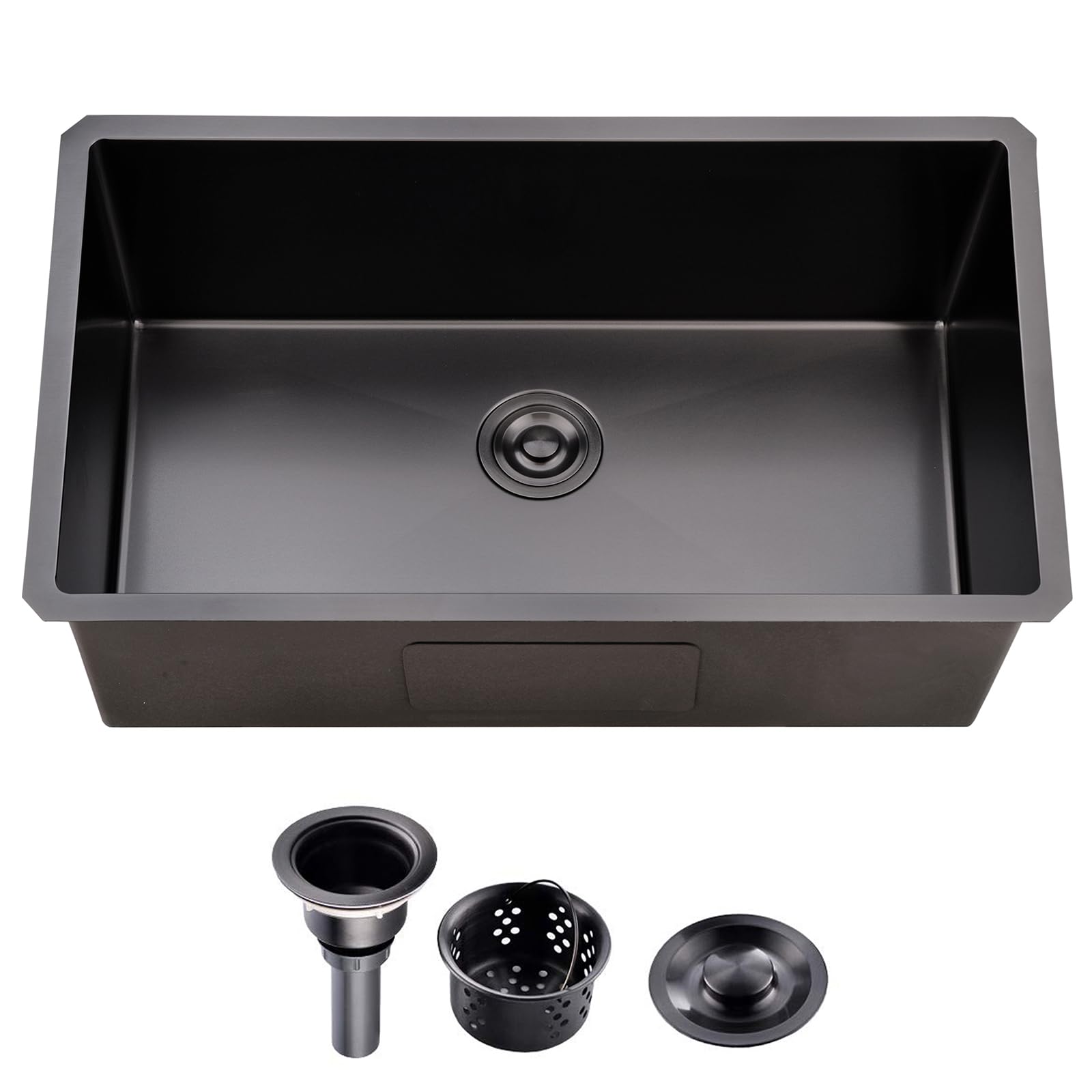 Ufaucet 28 Inch Undermount Kitchen Sink Black