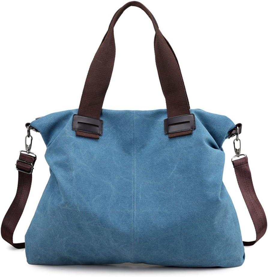 Sunshinejing Women's Canvas Tote Bag Shoulder Crossbody Purses Work Travel Handbag Hobo Bag