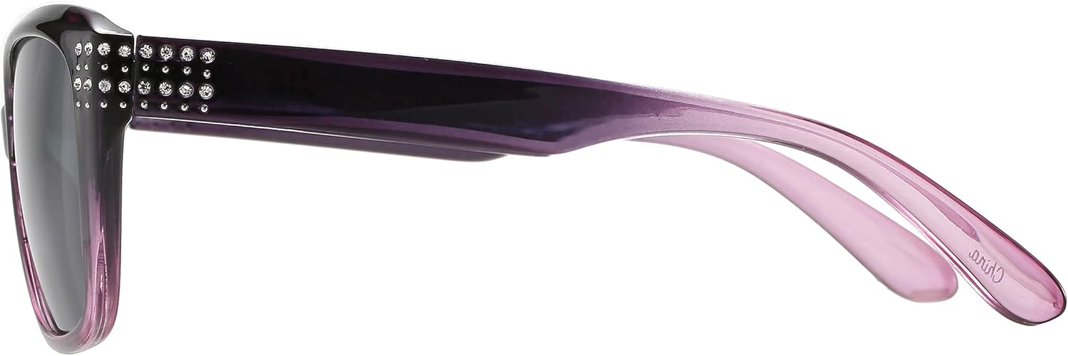 Piranha Quinn Women's Polarized Sunglasses with Gradient Purple Frames and Smoke Lens - Image 3
