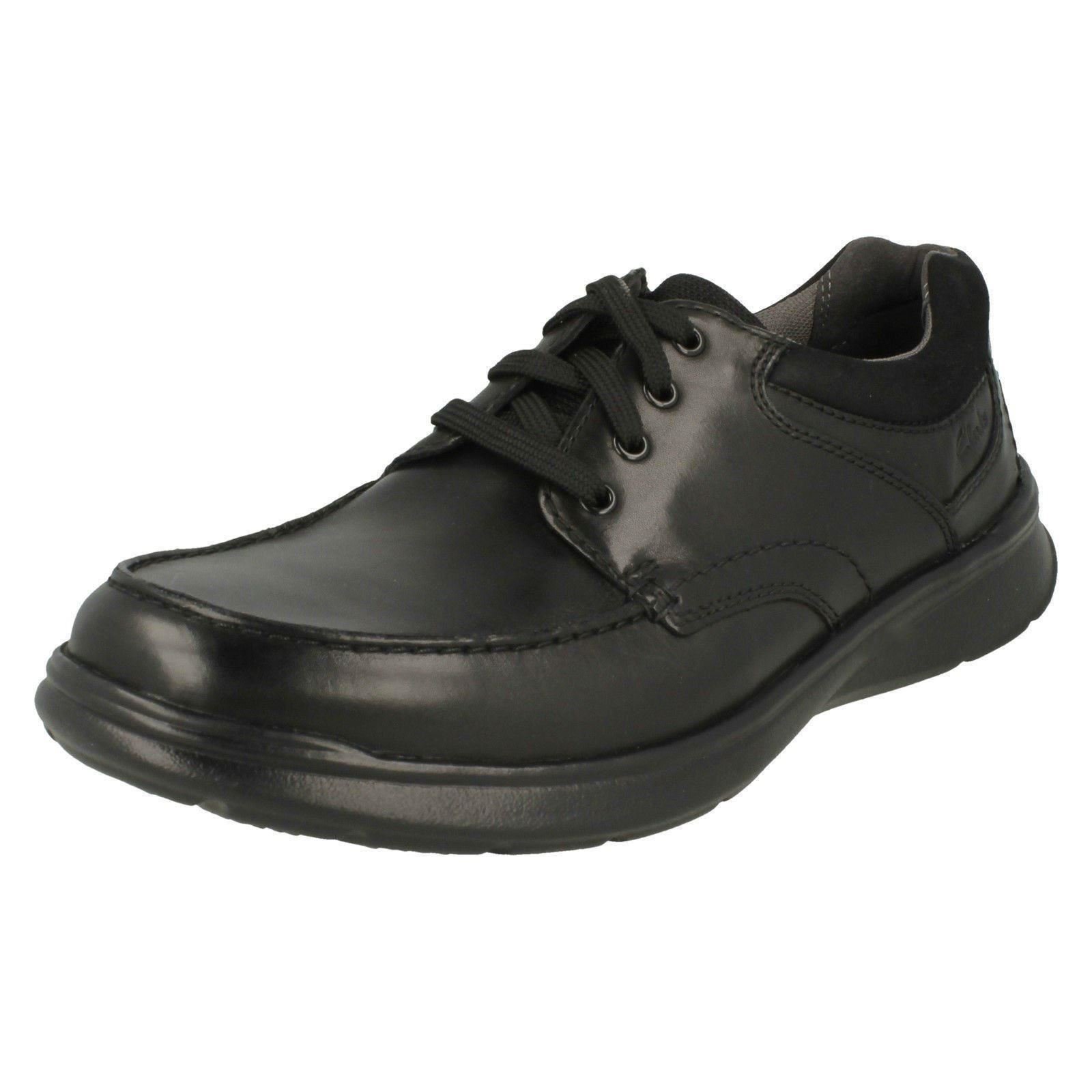 Clarks Cotrell Edge Mens Blk Smooth Lea, 7.5