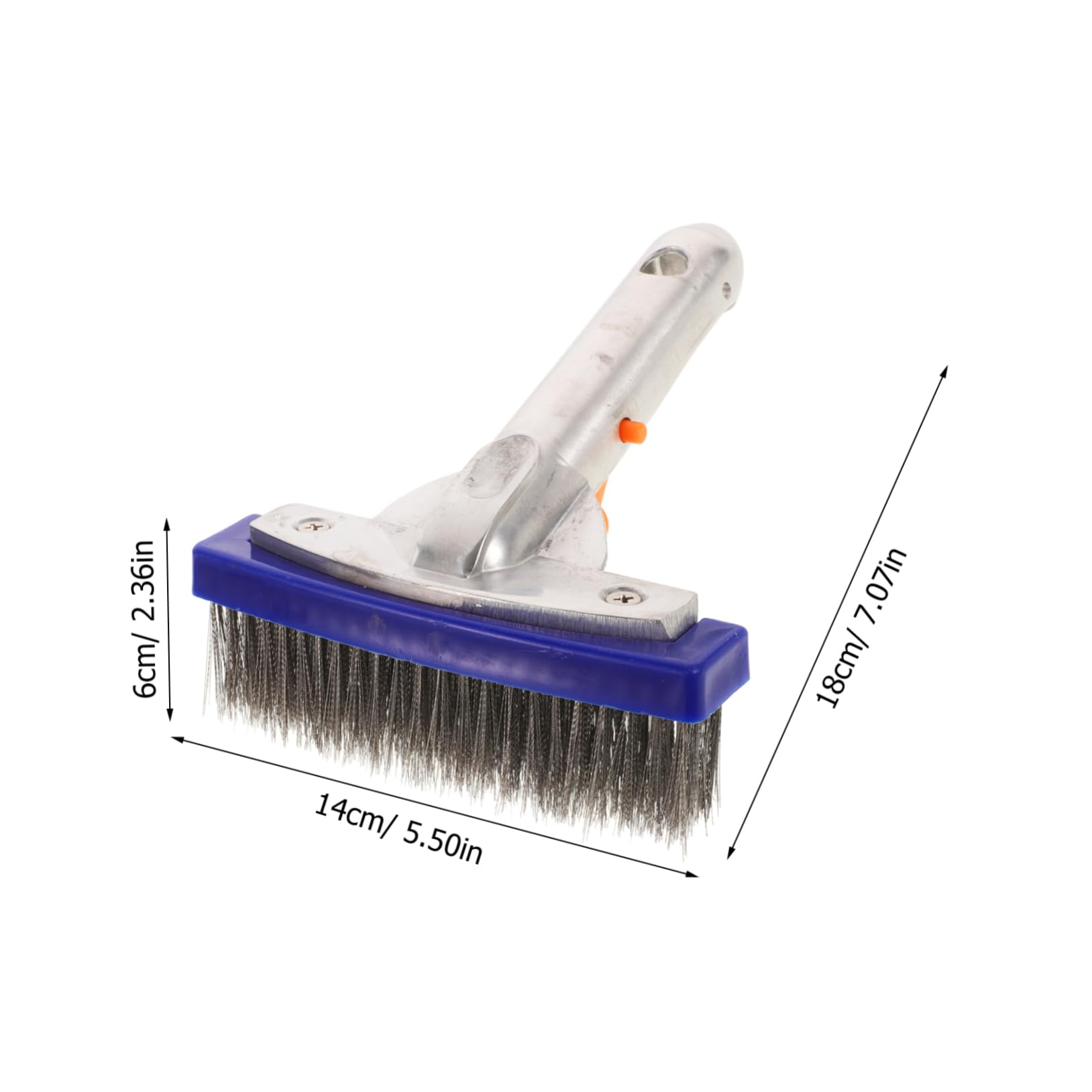 SOLUSTRE 5 Inch Pool Tile Brush Heavy Duty Pool Cleaning Brush for Walls and Perimeter