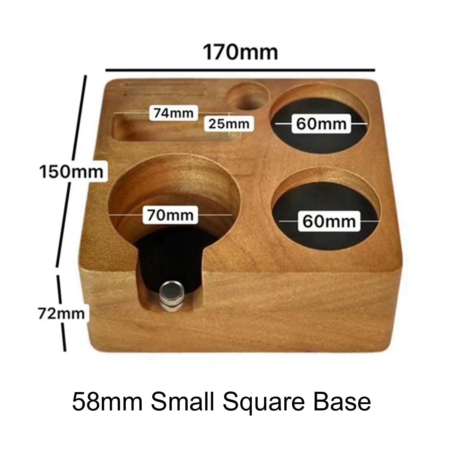 Tamper 58mm Barista,Aja De Café y Estación De Apisonamiento,Accesorio Para Cafetera Espresso Cuenta Con Ranura De Almacenamiento,Para El Tampón De Café y El Almacenamiento De Accesorios De Café