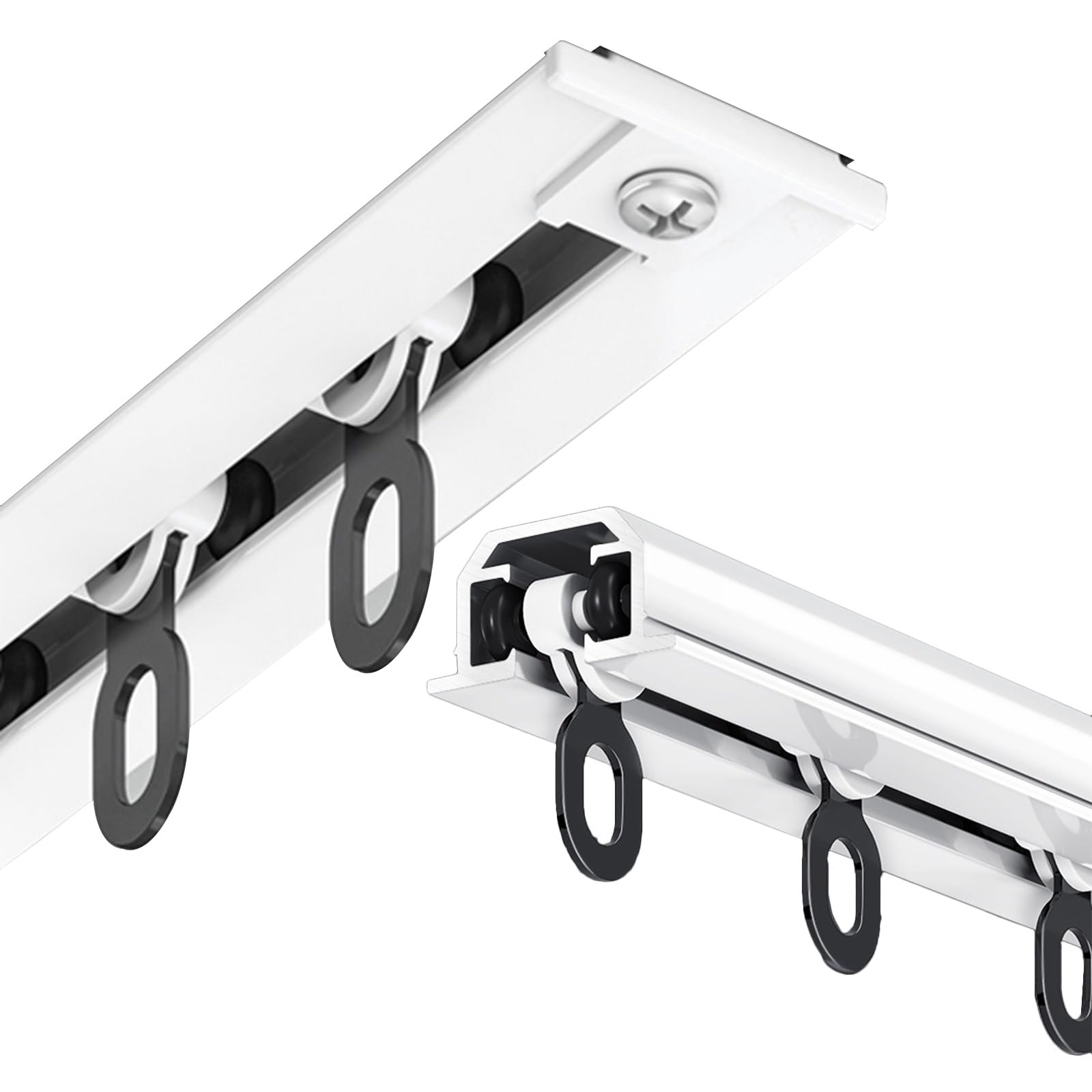Système de rail de séparation de pièce en aluminium au plafond tringle rideau noir modulable