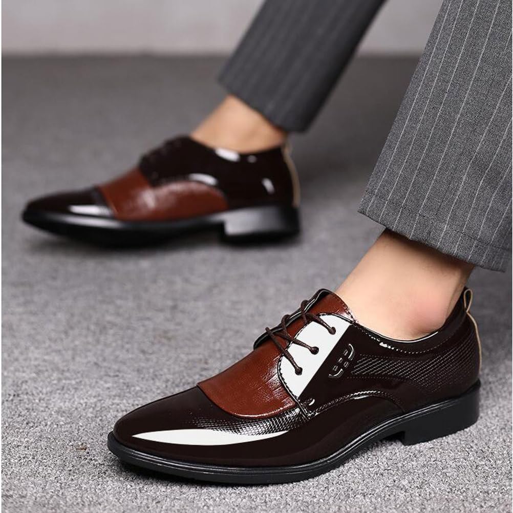Chaussure Homme Ville Classique Habillées Oxford À Lacets Costume Mariage Confortable