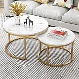 DISEÑO SIMPLE MODERNO: este juego de mesa de nido de 2 piezas está hecho de lujosos acabados dorados, diseño de nido abierto negro, lo que lo convierte en un atractivo perfecto. Las líneas suaves de diseño elegante complementan cualquiera de sus muebles y aportan una diferencia a su hogar.