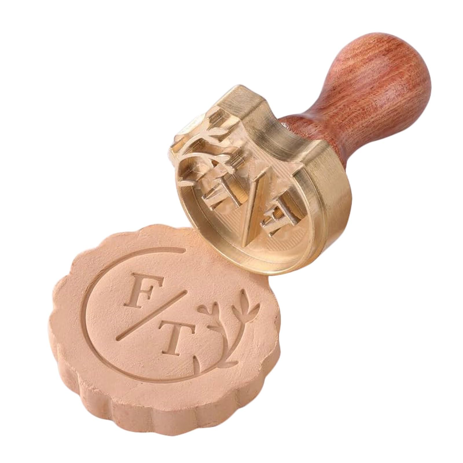 Custom Pottery Stamp Personalized Clay Tool with Brass Mold Signature Stamps for Ceramic Artists Potters Signature Stamp(1.5Inches)