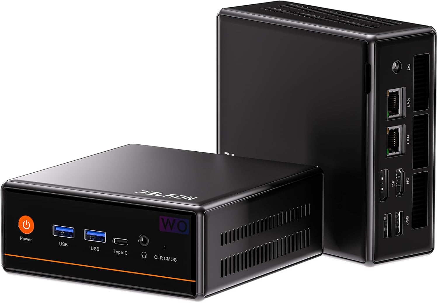 PELADN Gaming Mini PC mit AMD Ryzen 5 5600H, 16GB RAM, 512GB SSD, kompakter Micro PC mit 4K Triple Display, Dual 2.5G LAN, WiFi 6, BT 5.2 und HDMI/DP/Type-C für Büro und Multimedia