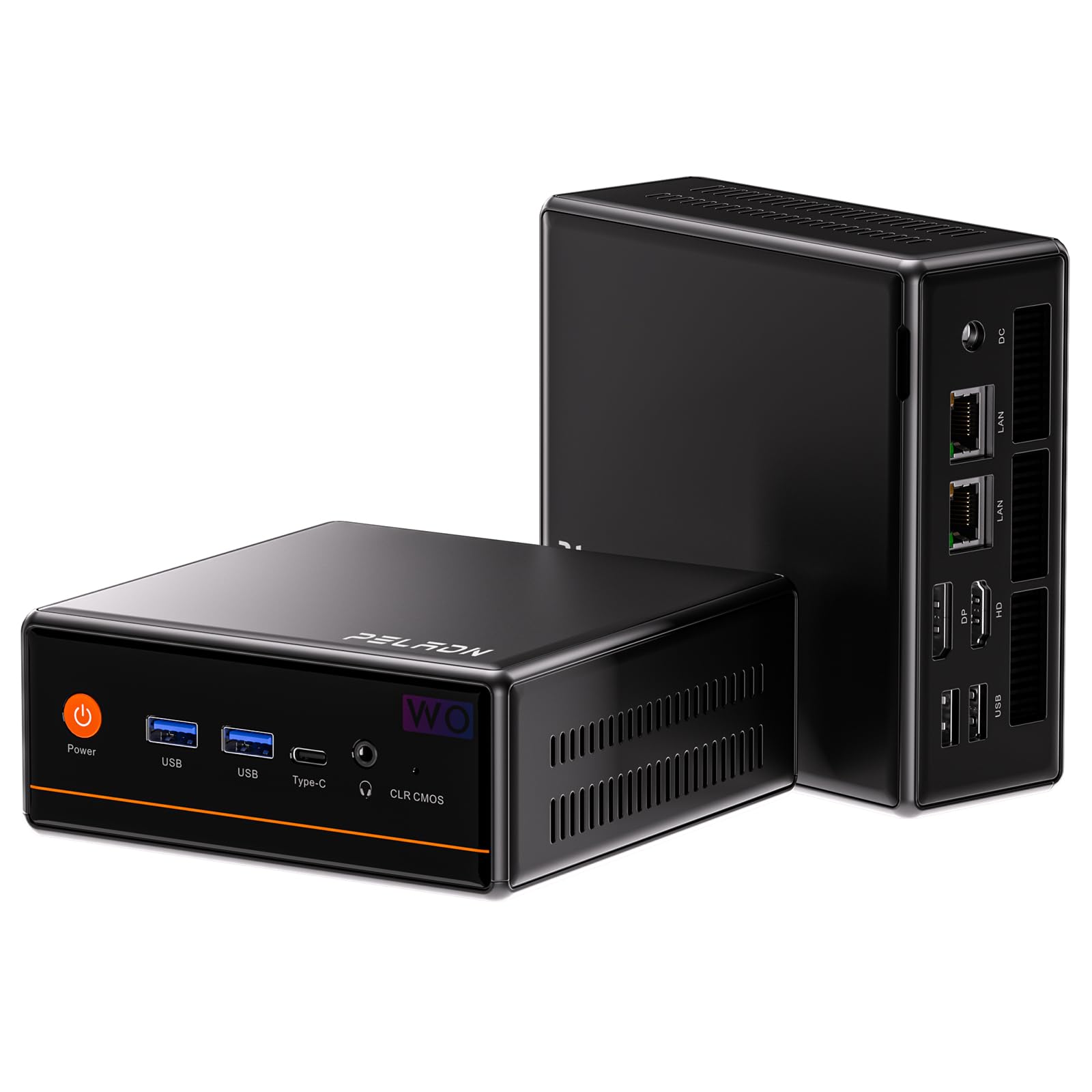 PELADN Gaming Mini PC mit AMD Ryzen 5 5600H, 16GB RAM, 512GB SSD, kompakter Micro PC mit 4K Triple Display, Dual 2.5G LAN, WiFi 6, BT 5.2 und HDMI/DP/Type-C für Büro und Multimedia