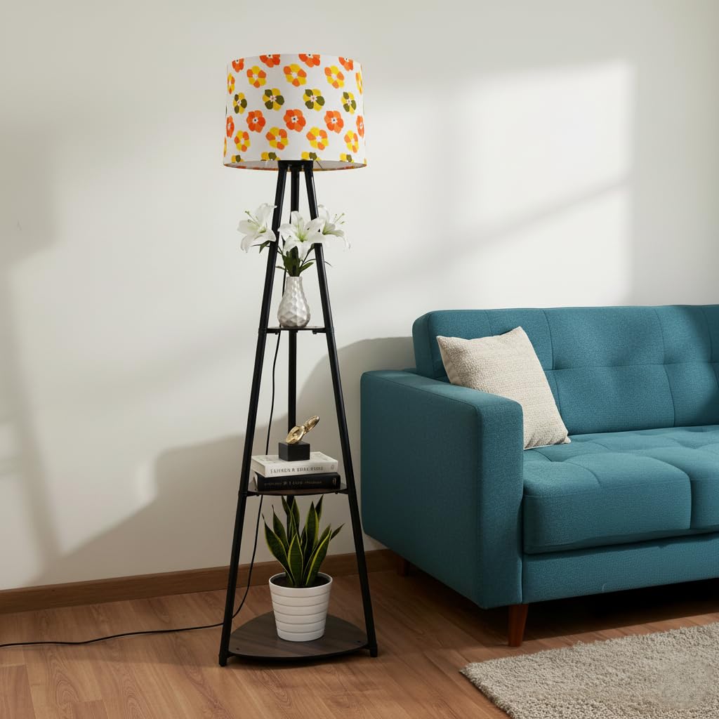 Tripod Floor Lamp with Shelves - Modern Home Decor -3 Tripod Floor Lamp with Shelves - Modern Home Decor -3