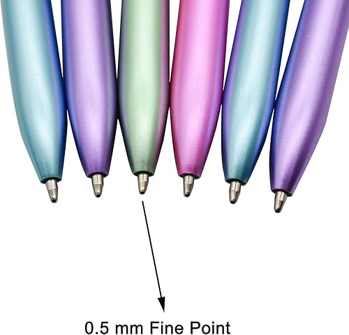 Miniatura 4 de Maydahui 12 bolígrafos retráctiles con gemas de cristal, bolígrafos retráctiles de arena movediza de colores de tinta negra para suministros