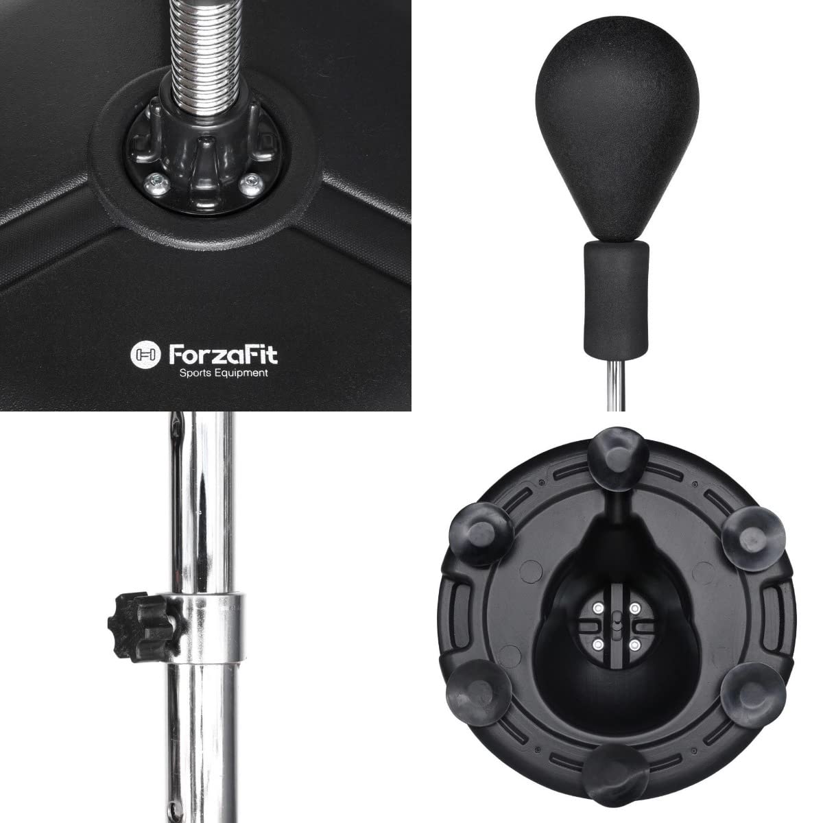 ForzaFit Sacco da boxe regolabile - regolabile da 120 a 160 cm - Trainer - Punching ball su supporto