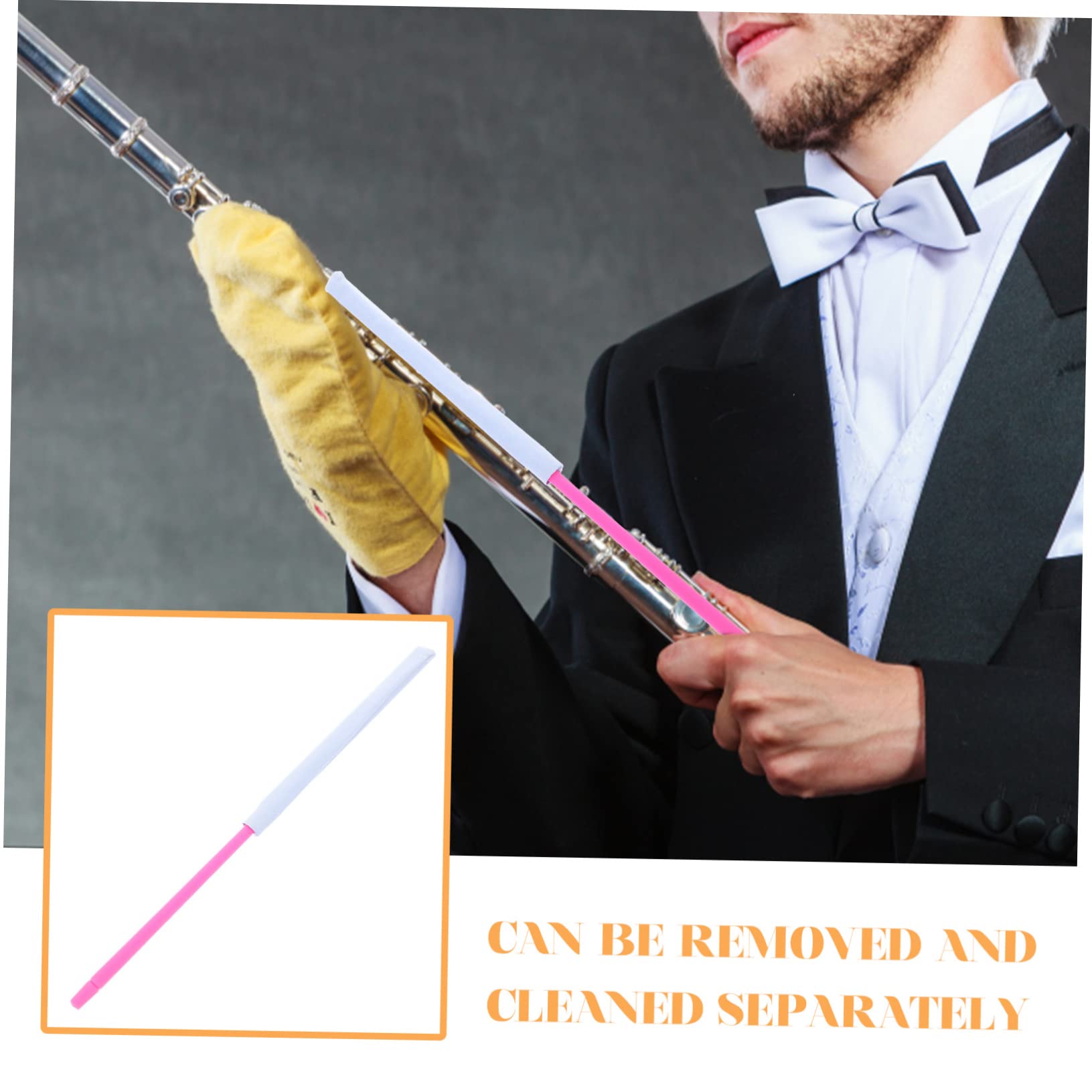 FUNOMOCYA Clarinet Maintenance Tools Flute Cleaning Rod for Flute and Clarinet Easy to Use Cleaning Instruments