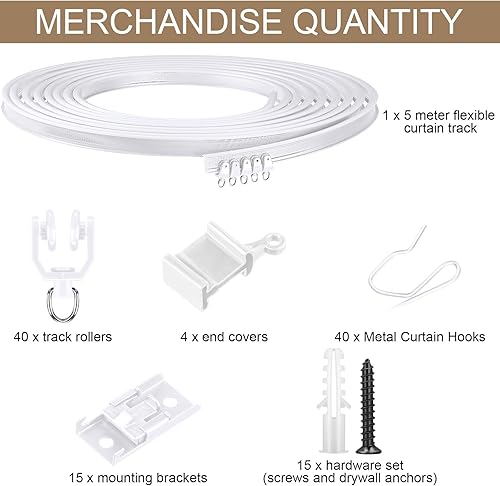 Miniatura 2 de Cortina curvada de techo flexible para montaje de cortina de techo flexible, ventanas suaves, pista curva para riel de cortina con sistema de