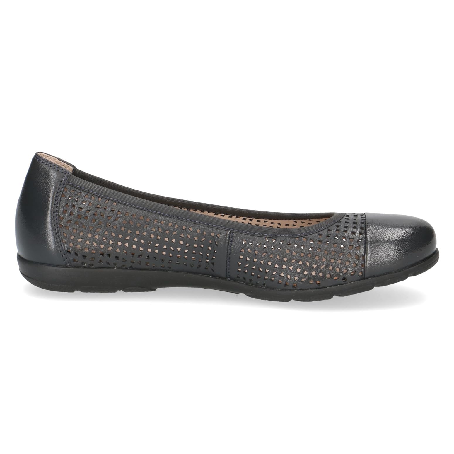 Caprice Damen Ballerinas aus Leder mit Lochmuster