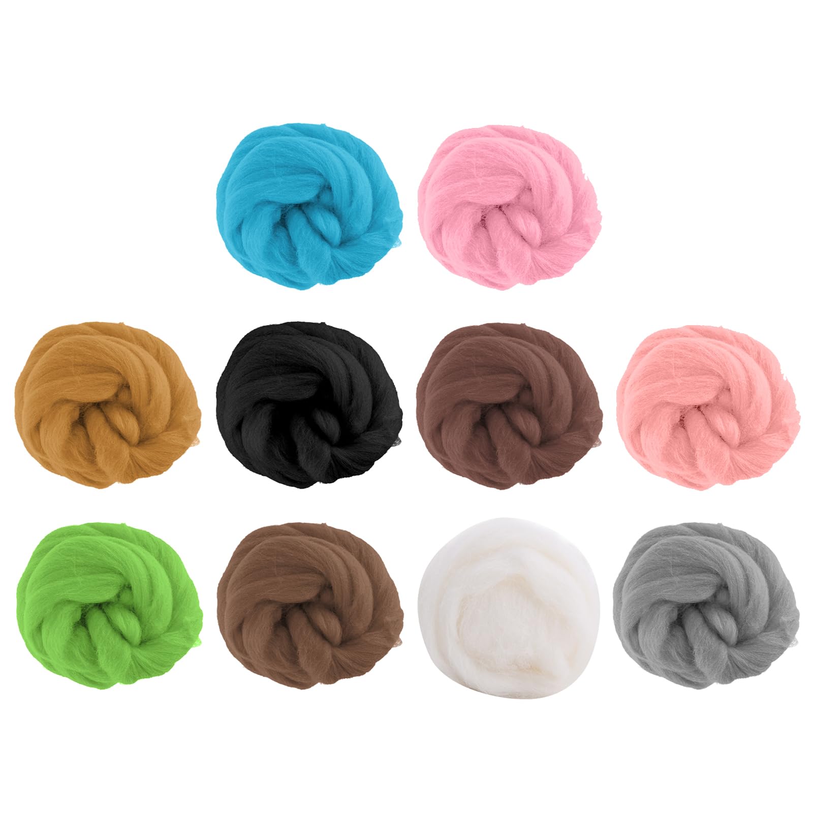 Amazon | 羊毛フェルト セット ニードルフェルト 毛糸 10色、各色10