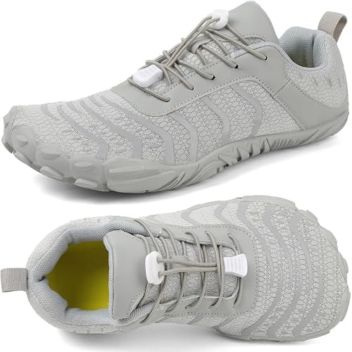 Barfußschuhe Herren Damen Breite Barfussschuhe Traillaufschuhe Weit Five Finger Zehenschuhe Minimalistische Zero-Drop Sohlen Wanderschuhe Fitnessschuhe Komfort Leicht Laufschuhe Un