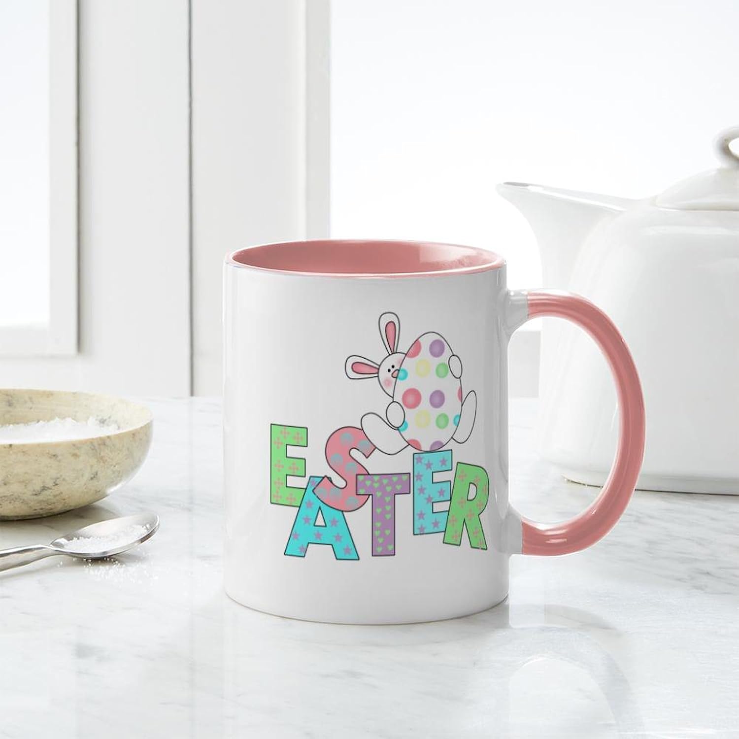 CafePress Bunny With Easter Egg Mug 11 oz (325 ml) Ceramic Coffee Mug
