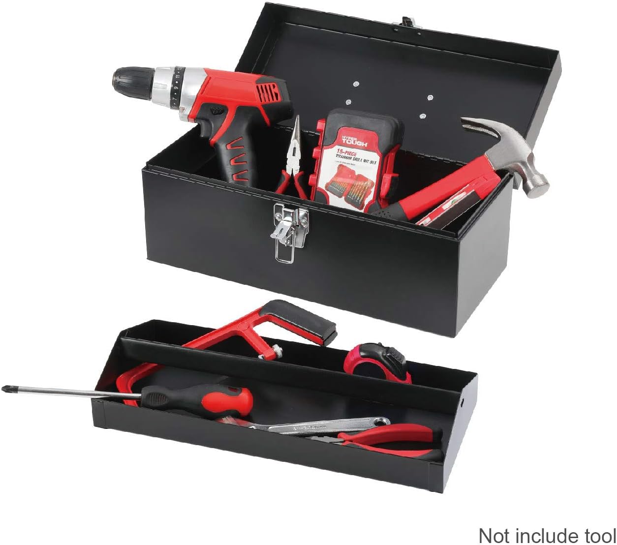 Hyper Tough toolbox filled with various tools