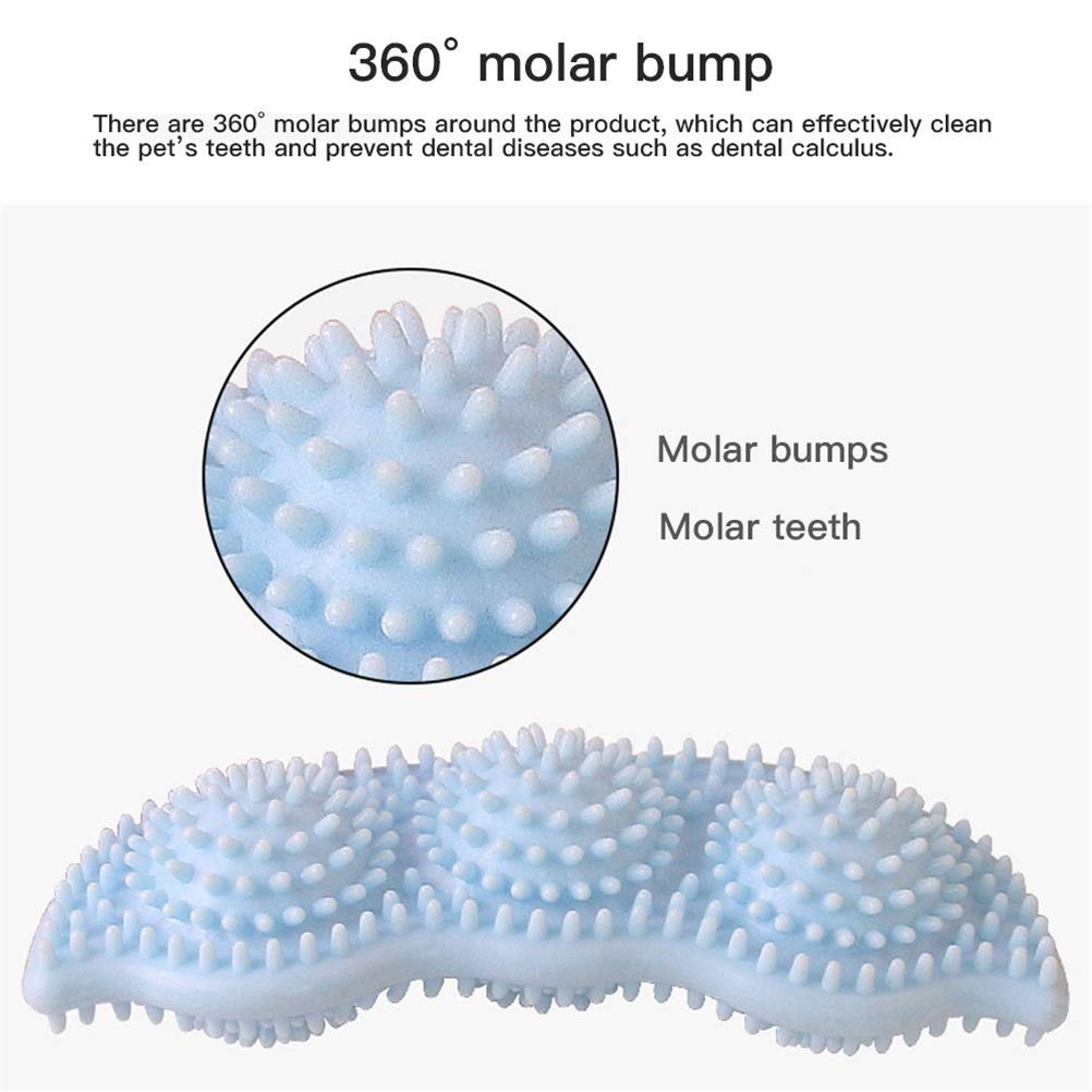 MU Pet Perro Jugue Pantalla Interactiva Bolas de Goma Interactivador Pet Perro Cat Puppy No Tóxico Juguetes de Juguetes de Maseo de Peluchos Masticos Juguetes de Mastico Limpieza de Limpieza de Limpi