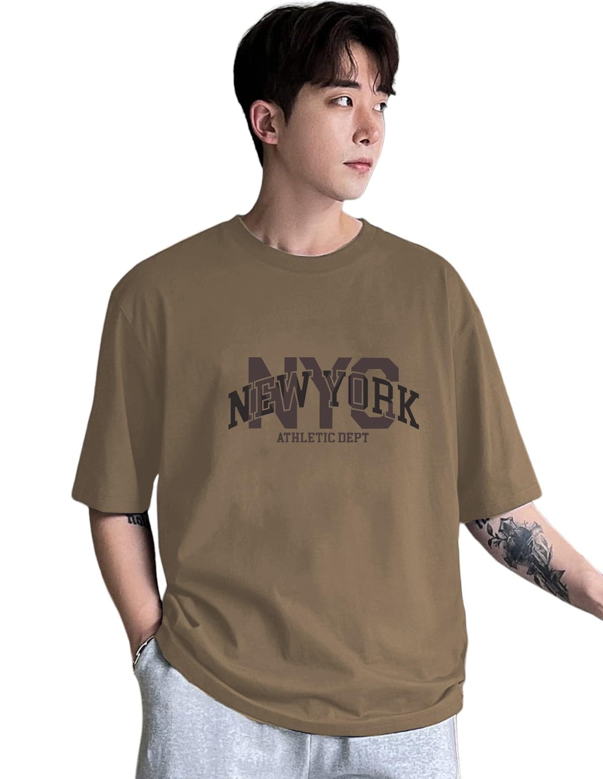 Clafoutis Men Cotton Round Neck Half sleev's Printed Tshirt