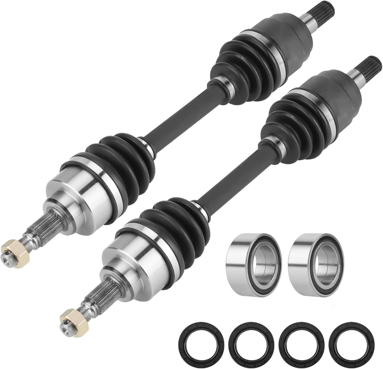 Front Left & Right CV Axle Shaft with Wheel Bearing for Honda Rancher TRX 350 4x4 2000 2001 2002 2003 2004, 42220-HM7-003, 42220-HM7-003, 42250-HN5-671, 42350-HN5-671