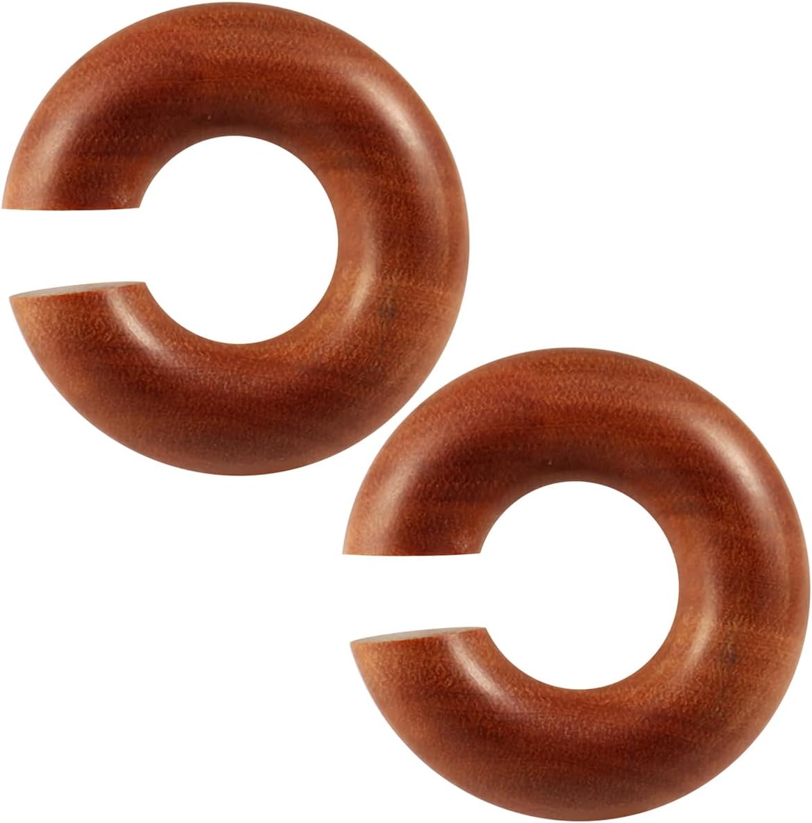 Organic Sano Natural Wood Hoop Gauge Ear Stretcher Earlobes Plug Body Piercing Jewelry