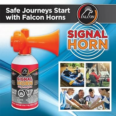 Falcon Safety Signal Horn, Air Horn Loud Audible Signal for Boating & Outdoor Safety