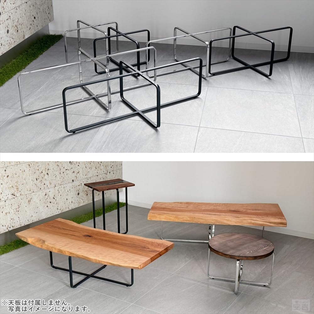 Amazon.co.jp: テーブル脚 クロス枠 ステンレス 100cm×50cm×高さ