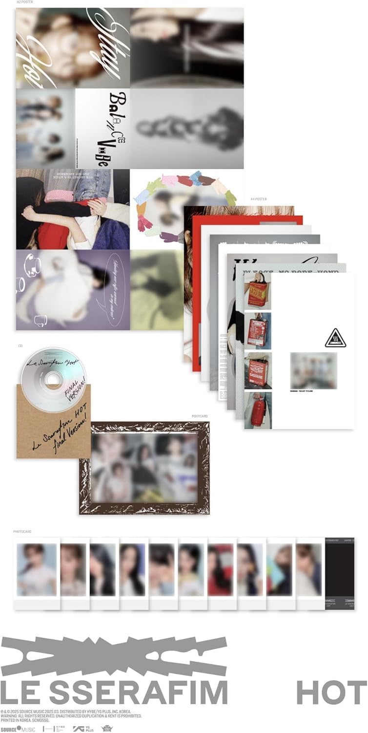 LE-SSERAFIM HOT [Tin Case ver.] 5th Mini Album + Extra Photocards