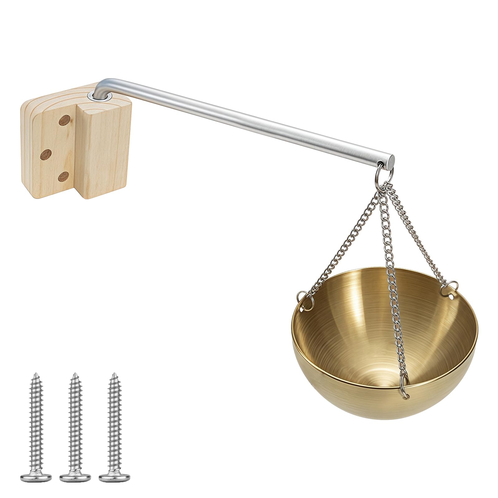 Bol aromatique pour sauna en acier inoxydable 12 cm - Bol de sauna suspendu doré