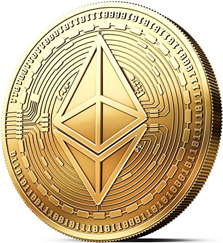 innoGadgets Physical Ethereum Coin Plated with 24-Carat Gold. A Real Collector‘s Item with...