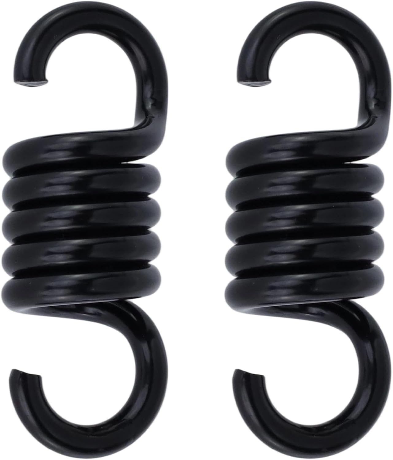 2pcs Porch Swing Springs Heavy Duty Porch Swing Hanging Chair Hangers Stainless Steel Hammock Hangers Black Suspension Hooks for Patio Garden Playground Balcony