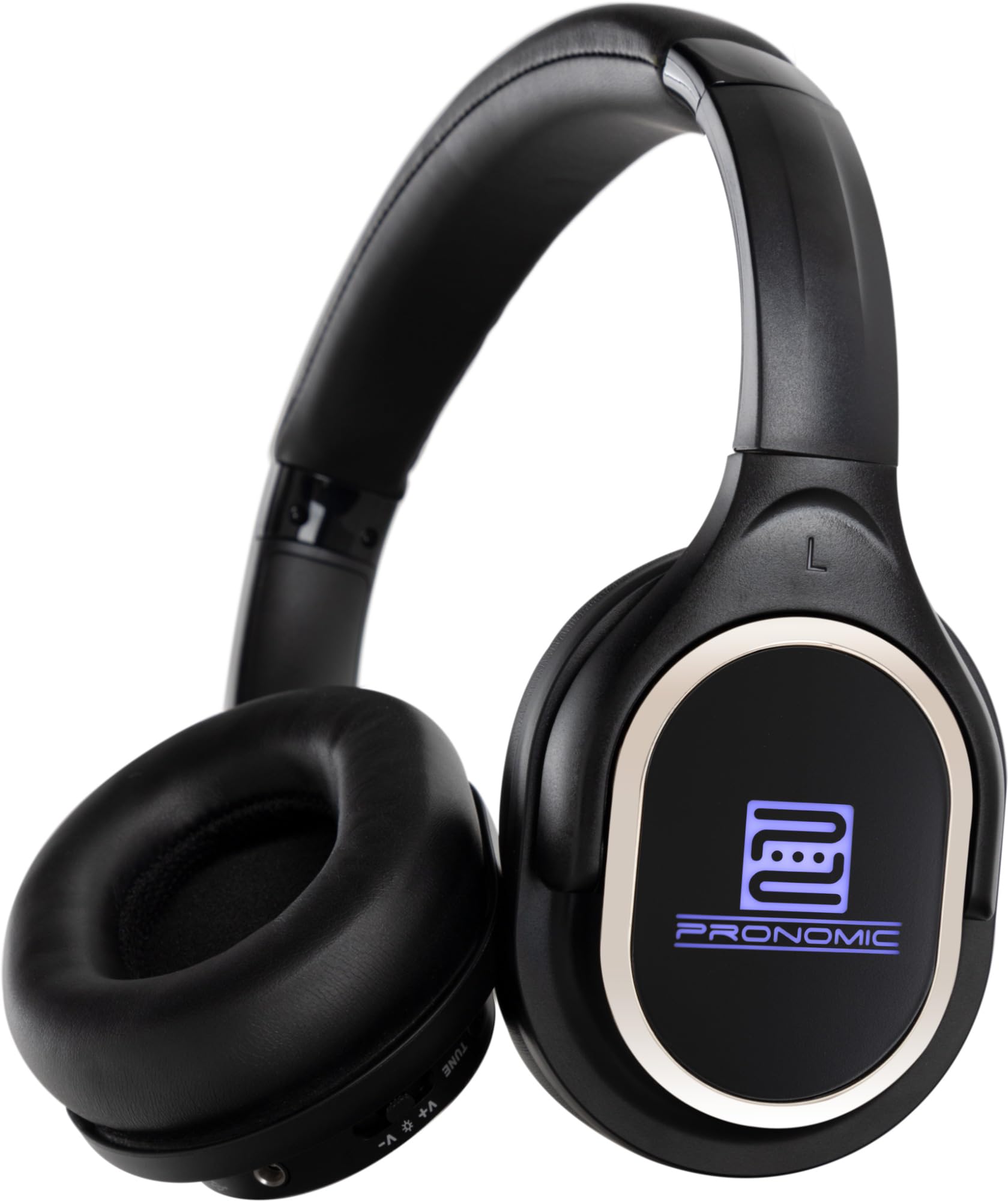 Pronomic SCBS-41 USB-C Silent Disco V2 Band Set - 1 Émetteur Et 4 Casques sans-Fil - 3 Canaux avec Mixs Séparés - Répétitions Silencieuses sans Câbles - USB-C - 863–865 MHz - Noir
