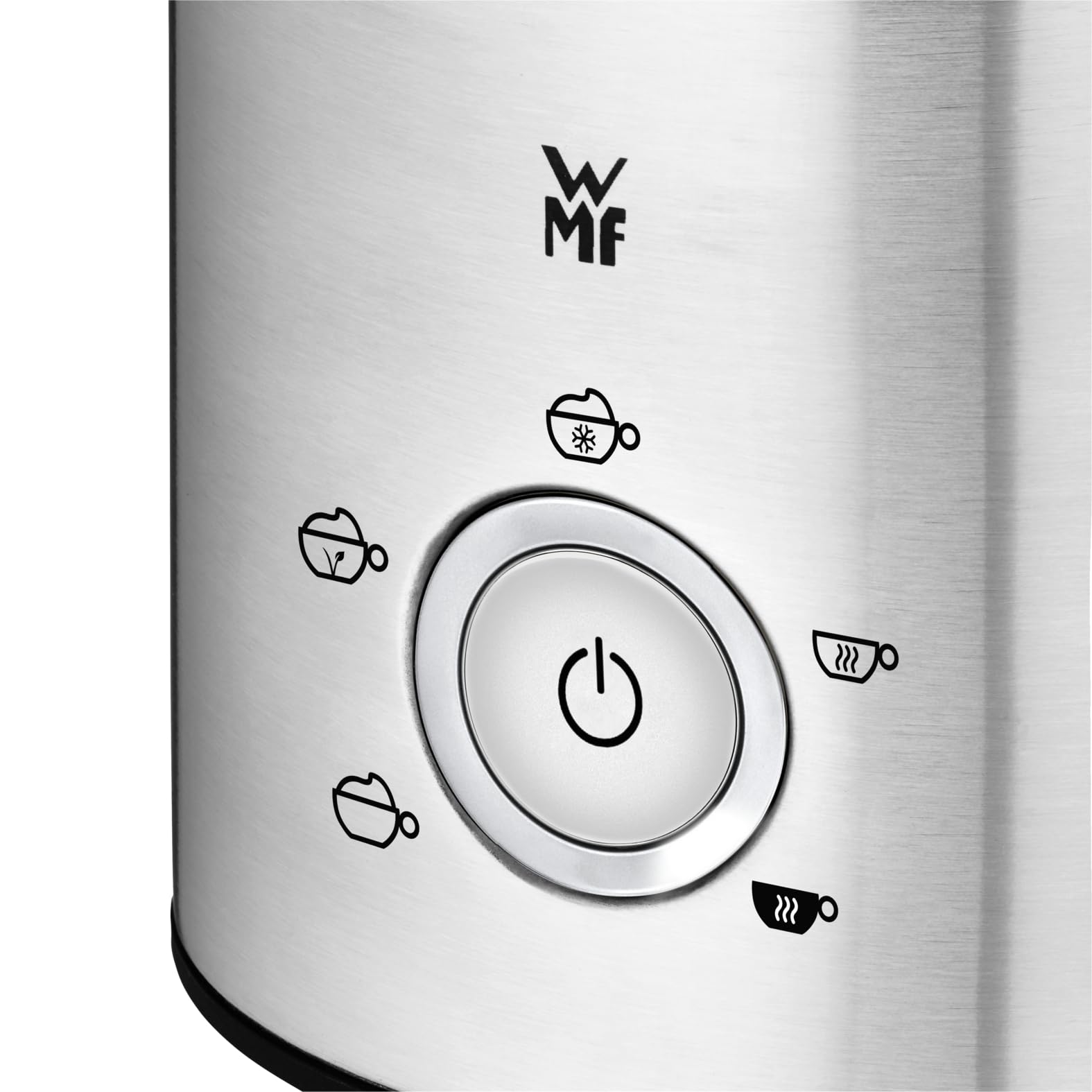 WMF Lono - Espumador de leche de cristal eléctrico, 150-250 ml, 650 W, batidora de frape, pantalla táctil, para espuma de leche caliente y fría, leche caliente, calentador de leche, cacao, chocolate