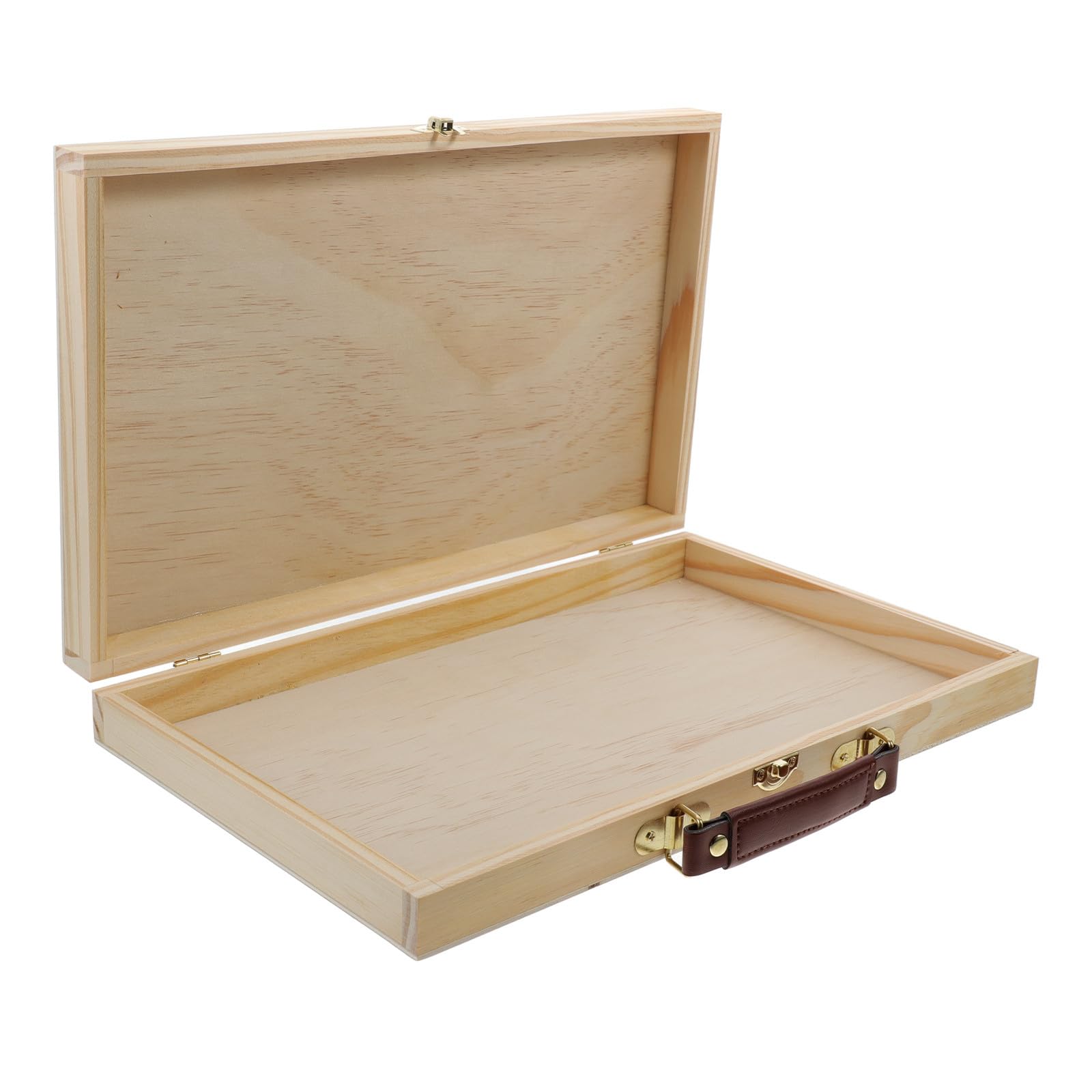 SOLUSTRE Scatola Porta Colori in Legno Portatile e Robusta Maniglia, Valigetta Multifunzione per Uso Quotidiano e Organizzazione Artistica