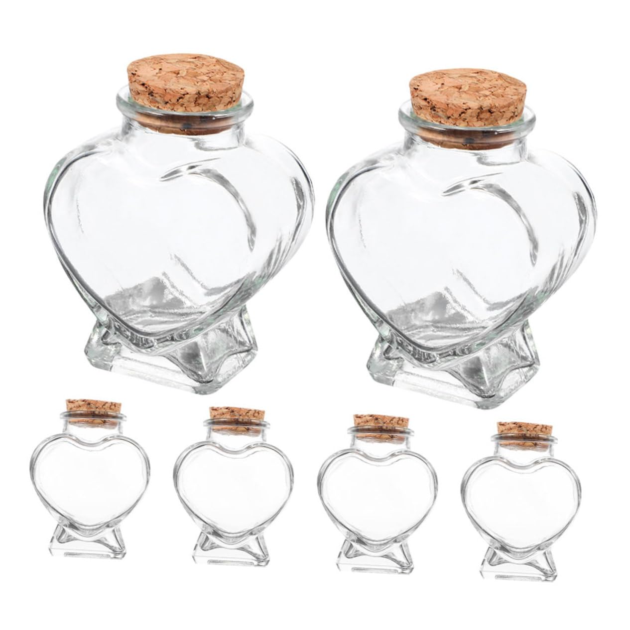 Bouteilles en verre en forme de cœur flacon transparent pour bonbons et loisirs créatifs