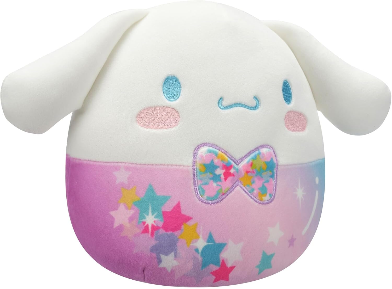 Squishmallows Hello Kitty and Friends Cinnamoroll Plush, 8 Inch, Stars and Bowtie Design