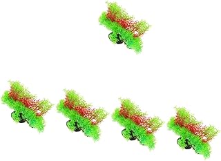 POPETPOP 5 Pçs Decoração Falsa Grama Vívida Calça De Tanque Artificial Para Modelo Aquário Ornamento Planta Aquática Plantas De Plástico Peixe Estilo Realista Simulação Decoração Betta
