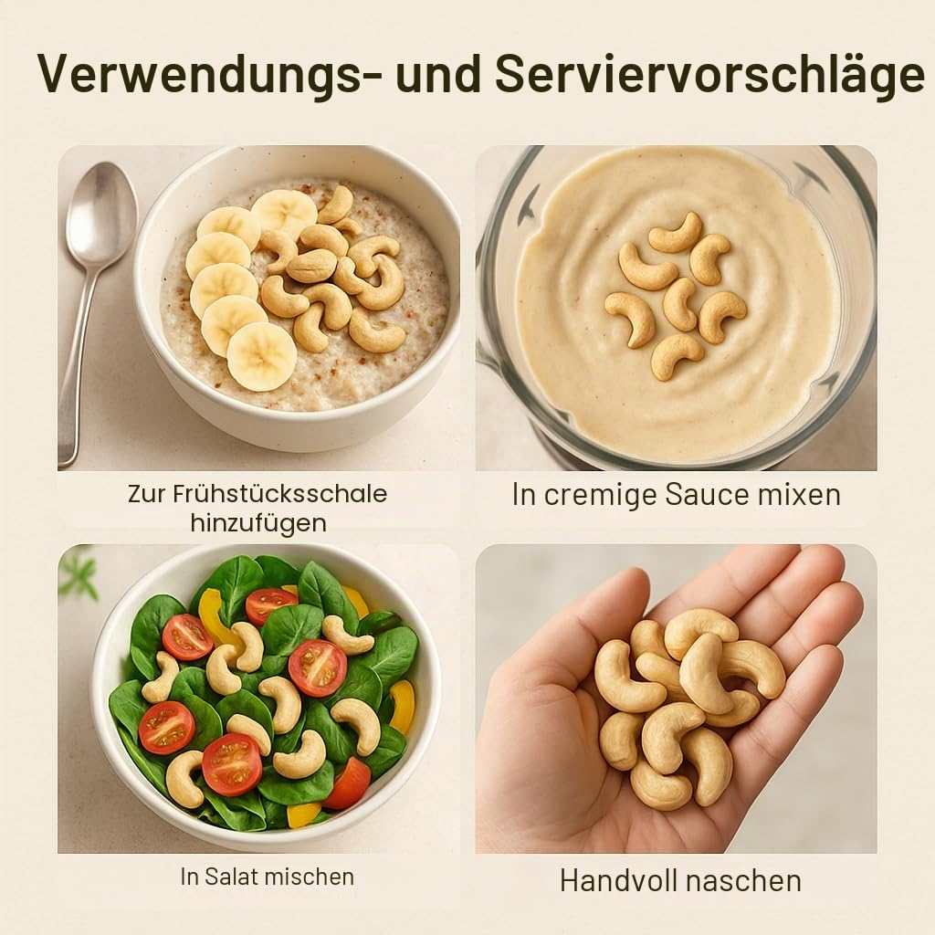 GiDeli Cashewkerne Ganze ungesalzen im Eimer reich an proteinen, vitaminen & mineralstoffen naturbelassen ohne zusatzstoffe, vegan 10kg
